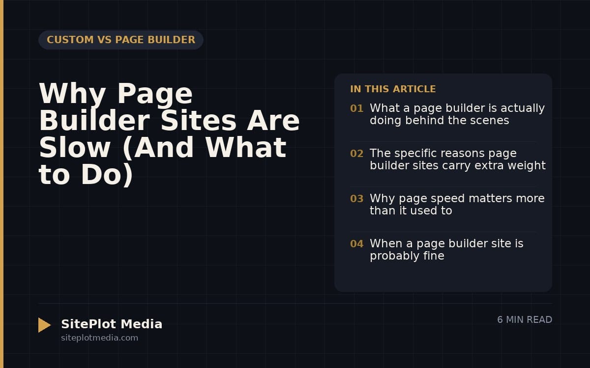 Why Page Builder Sites Are Slow (And What to Do)