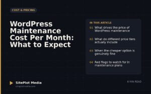 WordPress Maintenance Cost Per Month: What to Expect