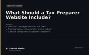 What Should a Tax Preparer Website Include?